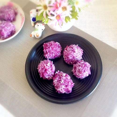 紫薯珍珠丸子